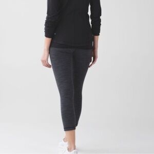 Lululemon Wunder Under Crop Leggings Diamond Jacquard Space Dye Size 6 Women’s